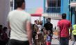 People seek refuge at a United Nations Relief and Works Agency school in gaza, Gaza Strip,...