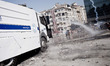 Intervention of the police force this morning in Taksim square, in Istanbul, on June 11, 2...