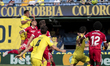 Villarreal's Carlos Bacca   shot to 1-0 goal during  spanish La Liga match between Villarr...