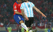(150705) -- SANTIAGO, July 5, 2015 () -- Chile's Francisco Silva (L) vies with Argentina's...