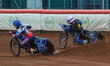 Harry McGurk  (Blue) passes Greg Blair  (White) during the SGB National Development Leagu...
