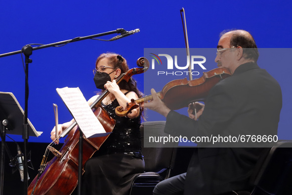 Mexico City Philharmonic Orchestra perform themes of French violinist and composer Jean-Marie Leclair, German musician Carl Stamitz, Austria...