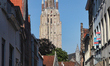 Church of Our Lady in the city of Bruges (Brugge) in Belgium, Europe. Bruges also known  a...