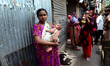 Migrant people inside the Mohakhali slum in Dhaka, Bangladesh, on June 8, 2021. According...