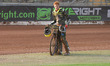 Anders Rowe  pulls out of the heat with engine trouble during the SGB Premiership match b...
