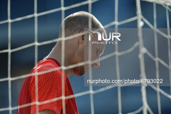 Andre Hansen (Rosenborg BK) of Norway during the warm-up before the international friendly match between Norway and Greece at Estadio La Ros...