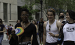 People march at LGBTQ+ pride parade event in Washington, D.C., USA on  June 12, 2021.  