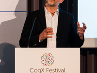 Charlie Muirhead, Founder & CEO of CogX speaks during opening of CogX 2021 in London, Britain, 14 June 2021. CogX 2021 takes place as an onl...