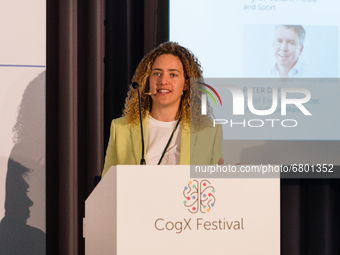 Tabitha Goldstaub,  Co-founder of CogX speaks during opening of CogX 2021 in London, Britain, 14 June 2021. CogX 2021 takes place as an onli...
