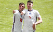  L-R Great Mates Mason Mount (Chelsea) of England and Declan Rice (West Ham) of England ce...