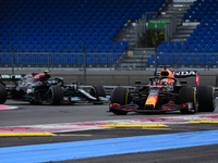 Max Verstappen of Red Bull Racing Honda drive his RB16B single-seater during race of French GP in Paul Ricard Circuit in Le Castelett, Prove...