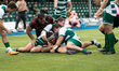 : Mako Vunipola of Saracens scores a try during the Greene King IPA Championship match bet...