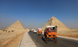 Daily life at the pyramids of Giza, Egypt, on June 26, 2021. 
