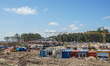 The construction site of a waterway connecting the Vistula Lagoon with the Gulf of Gdansk...