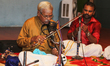 Tamil Hindu musicians perform traditional Carnatic devotional songs during the Nallur Fest...