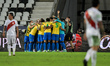 Lucas Paquetá Brazil player celebrates his goal during a match against Peru at the Engenhã...