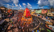 Shree Jagannath temple ditties wooden chariots seen in front of the temple and it is being...