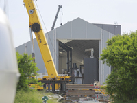 A view of the inner part of SpaceX's build site in Boca Chica, Texas on July 13th, 2021.  (