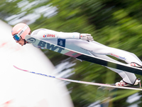 Dawid Kubacki (POL) during the Large Hill Competition of FIS Ski Jumping Summer Grand Prix In Wisla, Poland, on July 17, 2021. (