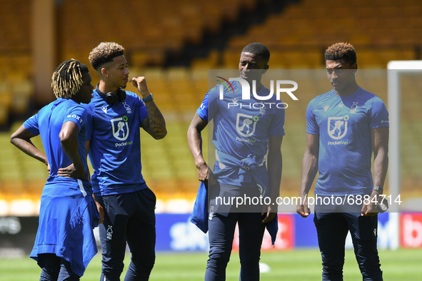 
Alex Mighten, Jordan Lawrence-Gabriel, Tyrese Fornah and Jayden Richardson of Nottingham Forest during the Pre-season Friendly match betwee...