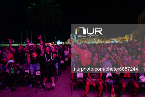 Fans by Piero Pelù during his concert in Molfetta at Banchina Seminario on 18 July 2021.
On the occasion of the first appointment of the Ov...