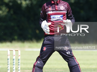 William Butlemen of Brentwood cc during    Dukes Essex T20 Competition- Semi-Final between Brentwood CC and Hornchurch CC at Toby Howe Crick...