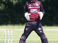William Butlemen of Brentwood cc during    Dukes Essex T20 Competition- Semi-Final between Brentwood CC and Hornchurch CC at Toby Howe Crick...
