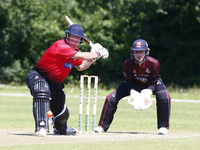Paul Murray JNR of Hornchurch CC during Dukes Essex T20 Competition- Semi-Final between Brentwood CC and Hornchurch CC at Toby Howe Cricket...