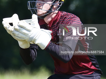  William Butlemen of Brentwood cc during Dukes Essex T20 Competition- Semi-Final between Brentwood CC and Hornchurch CC at Toby Howe Cricket...