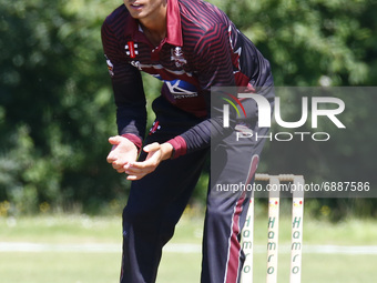  Christopher Green of Brentwood cc and Middlesexduring Dukes Essex T20 Competition- Semi-Final between Brentwood CC and Hornchurch CC at Tob...