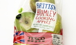 BRITISH Bramley cooking apples with a British Union Jack logo sign