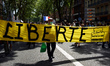 More than 10,000  protesters took to the streets in Toulouse against the near mandatory va...