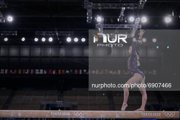 Grace Mccallum of United States of America during women's qualification for the Artistic  Gymnastics final at the Olympics at Ariake Gymnast...