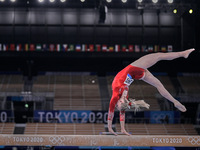 Jade Carey of United States of America during women's qualification for the Artistic  Gymnastics final at the Olympics at Ariake Gymnastics...
