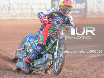 Tom Brennan  picks up some drive during the SGB Premiership match between Wolverhampton Wolves and Belle Vue Aces at the Ladbroke Stadium,...