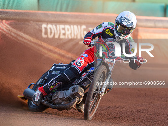   Dan Bewley  in action  for Belle Vue BikeRight Aces during the SGB Premiership match between Wolverhampton Wolves and Belle Vue Aces at th...