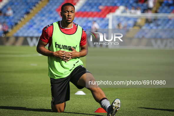    Akin Famewo of Charlton athletic warms up during the Pre-season Friendly match between Crystal Palace and Charlton Athletic at Selhurst P...