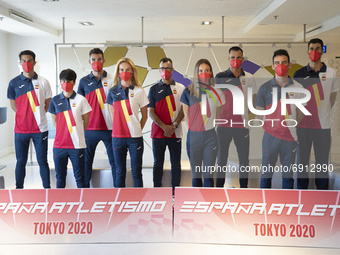 The Spanish athletes who will compete in the March category of the Tokyo 2020 Olympic Games, led by captain Chuso García Bragado, during thi...
