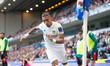 Raphinha of Leeds United takes a corner during the Pre-season Friendly match between Black...