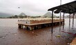 A View of pushkar Lake after heavy monsoon rain made the water level rose in Pushkar, Raja...