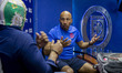 Wrestler Dr Wagner and Oscar Perez  speak during a press conference at La Noria, high perf...