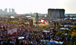 Lebanese protesters gathered in mourning near Beirut's port on August 4, 2021 in Beirut, L...