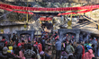 Devotees offer prayers and sacrifice animals to the Goddess Kali at Dakshinkali Temple in...