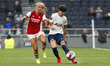 L-R Beth Mead of Arsenal  and Ashleigh Neville of Tottenham Hotspur Women during The Mind...