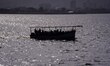 Indian Tourists Enjoy a Boat ride inside the Anasagar lake in Ajmer, Rajasthan, India on 0...