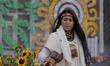 An offering is placed in the Zócalo of Mexico City to commemorate 500 years of indigenous...