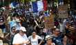Thousands of  protesters took to the streets in Toulouse against the near mandatory vaccin...