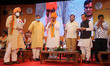 Union  Minister Bhupendra Yadav being welcomed by  Rajasthan President Satish Poonia and o...
