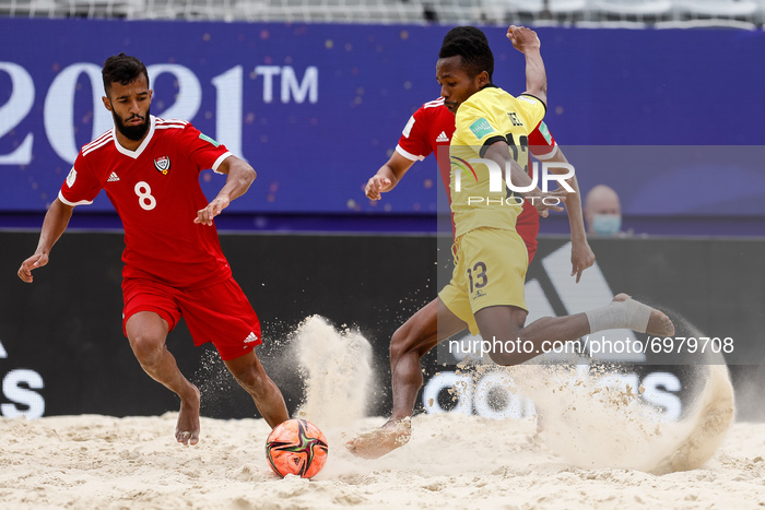 Mozambique V UAE: Group B - 2021 FIFA Beach Soccer World Cup Russia