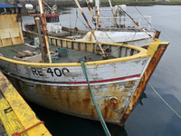 Fishing boats in Grindavik, Iceland,  photographed Monday, August 16, 2021. One of the most active fishing towns in Iceland Grindavk has man...